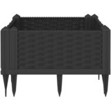  Vrtna sadilica s klinovima crna 42,5 x 42,5 x 28,5 cm PP | shoptok.hr