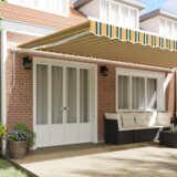 vidaXL Automatska uvlačiva tenda Zelena i Žuta 600x300 cm, Zamjensko platno za tenske okvire 6x3 m Zelena i Žuta | shoptok.hr