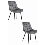  BERA Stolica - tamno sivi baršun / crne noge x 2 | shoptok.hr