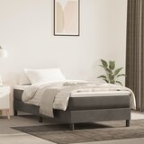 vidaXL Otroška vzmetnica z žepkasto vzmetjo temno siva 80x160 cm žamet | Shoptok.si
