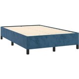 vidaXL Box spring postelja z vzmetnico LED tem. modra 120x190 cm žamet | Shoptok.si
