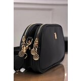 Dewberry 65316 Womens Adjustable 3 Compartment Shoulder Bag-BLACK | Eponuda.ba