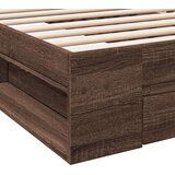  Okvir za krevet s ladicom smeđa boja hrasta 100x200cm drveni | shoptok.hr