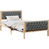  Krevetna konstrukcija s uzglavljem Tamno siva 100 x 200 cm | Eponuda.ba