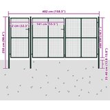  Vrtna vrata Čelik 400x200 cm Zelena | shoptok.hr