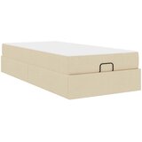 vidaXL Posteljni okvir z vzmetnico z vzmetnico 2 pcs krema blago, (5000127814) | Shoptok.si