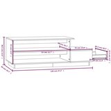  Stolić za kavu sivi 120 x 50 x 40,5 cm od masivne borovine | shoptok.hr