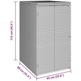  Kutija za smeće Siva 65 x 80 x 115 cm Polietilen | shoptok.hr