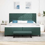  s opruga kutije Tamnozelena 200 x 200 cm Baršun | shoptok.hr