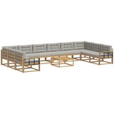  Set vanjskih sofa 11 kom. Bijela i svjetlosiva | shoptok.hr