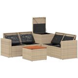  Set sofe 6 kom. Bež i krem bijela Poli Rattan i čelik | shoptok.hr