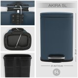 Spirella Modrozelen jeklen koš za smeti s pedalom 5 l Akira – | Shoptok.si