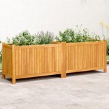 vidaXL Vrtno cvetlično korito s podlogo 153x38,5x50 cm akacijev les | Shoptok.si