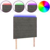  The Living Store LED posteljno vzglavje temno sivo 80x5x118/128 cm žamet - LED Vzglavje, (21453709) | Shoptok.si