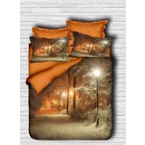 120 orangebrownwhite single quilt cover set Cene
