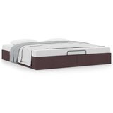 vidaXL Otomanski posteljni okvir brez vzmetnice temno rjava 200x200 cm, (21670747) | Shoptok.si