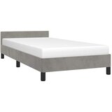  Okvir kreveta bez madraca svjetlosivi 90x200 cm baršunasti | shoptok.hr