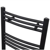  Crni kupaonski radijator za centralno grijanje zaobljeni 500 x 764 mm | shoptok.hr