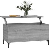 vidaXL Klubska mizica siva sonoma 90x44,5x45 cm inženirski les | Shoptok.si