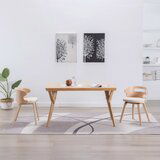 The Living Store Jedilni stoli 2 kosa krem ukrivljen les in umetno usnje - Jedilni Stol, (21663125) | Shoptok.si