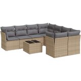  9-dijelni set vrtnih sofa s jastucima bež od poliratana | shoptok.hr