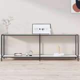 vidaXL Konzolni stol bijeli 220 x 35 x 75,5 cm od kaljenog stakla Cijene