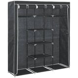  Ormar s pretincima i šipkama, crni, 150x45x175 cm, tkanina | shoptok.hr