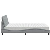  Krevet s madracem svjetlosivi 120 x 200 cm od tkanine | shoptok.hr