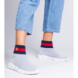 Gemre Gray sporty sneakers with sock-like upper Pikola | Shoptok.si