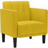 SOFA fotelja s naslonima za ruke žuta 53 cm baršunasta | Shoptok.si