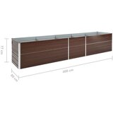 vidaXL Visoka greda pocinkano jeklo 400x80x77 cm rjava | Shoptok.si