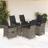  7-dijelni vrtni blagovaonski set sivi od poliratana | shoptok.hr