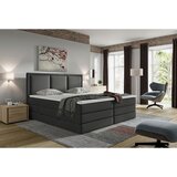 MID.YOU POSTELJA BOXSPRING 200 cm x 200 cm , tekstil antracit | Shoptok.si