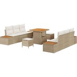 Vrtna sedežna garnitura 9 pcs Bež in smetanova 80 x 80 x 71 cm | Shoptok.si