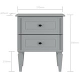 BELLAMY Ines noćni ormarić, grey | shoptok.hr