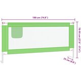  Sigurnosna ograda za dječji krevet zelena 190 x 25 cm tkanina | shoptok.hr