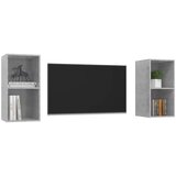  Zidni TV ormarići 2 kom siva boja betona od konstruiranog drva | Shoptok.si