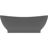  Luksuzni ovalni umivaonik mat tamnosivi 58 5 x 39 cm keramički | shoptok.hr