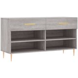 vidaXL Klupa za cipele siva boja hrasta 102x35x55 cm konstruirano drvo | shoptok.hr