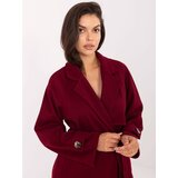RUE PARIS Coat-IT-EN-A9589.58-burgundy Cene