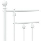  Metalni okvir kreveta uzglavlje i podnožje bijeli 140 x 190 cm | shoptok.hr
