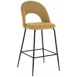 Kave Home Gorčično rumeni barski stoli v kompletu 4 ks (višina sedeža 63 cm) Mahalia –