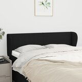 vidaXL Uzglavlje s ušima crni 147x23x78/88 cm od tkanine Cijene