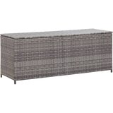 vidaXL Vrtna škatla siva 120x50x60 cm poli ratan Cene