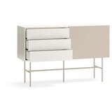 Teulat Bež/krem niska komoda s kliznim vratima 140x91 cm Nube – | shoptok.hr