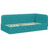  Kutni okvir kreveta Tirkizna 90 x 190 cm Baršun | shoptok.hr