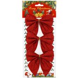  Set Božićnih mašni 11 × 11 cm - 3 komada, crvene | shoptok.hr