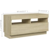 TV ormarić s LED svjetlima boja hrasta sonome 180 x 35 x 40 cm | shoptok.hr