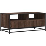  Stolić za kavu smeđa boja hrasta 100x50x45 cm od drva i metala | Eponuda.com