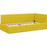  Kutni okvir kreveta s uzglavljem Žuta 90 cm x 190 cm Baršun | shoptok.hr
